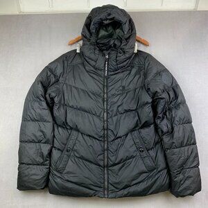 G-Star Mens Whistler Down Puffer Jacket Medium Black Full Zip Hooded Goose
